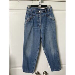 Vintage Together Jeans Womens 80s 90s High Rise Zip Pocket Straight Tapered Leg